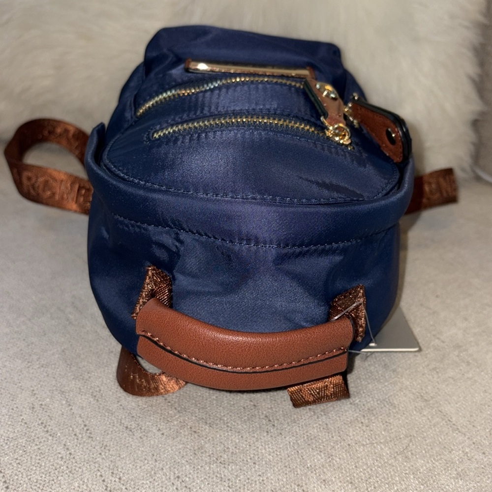 New w/Tags Marc New York Andrew Marc Navy Mini Zipper Backpack - Picture 8 of 16